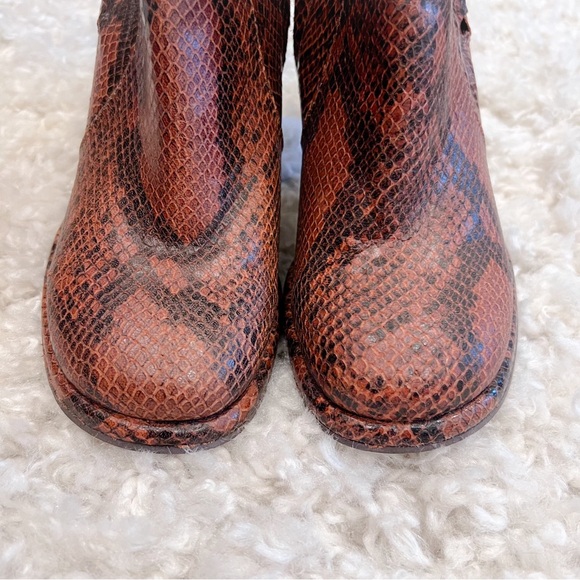 Free People Snakeskin Marietta Heeled Booties - Picture 7 of 10